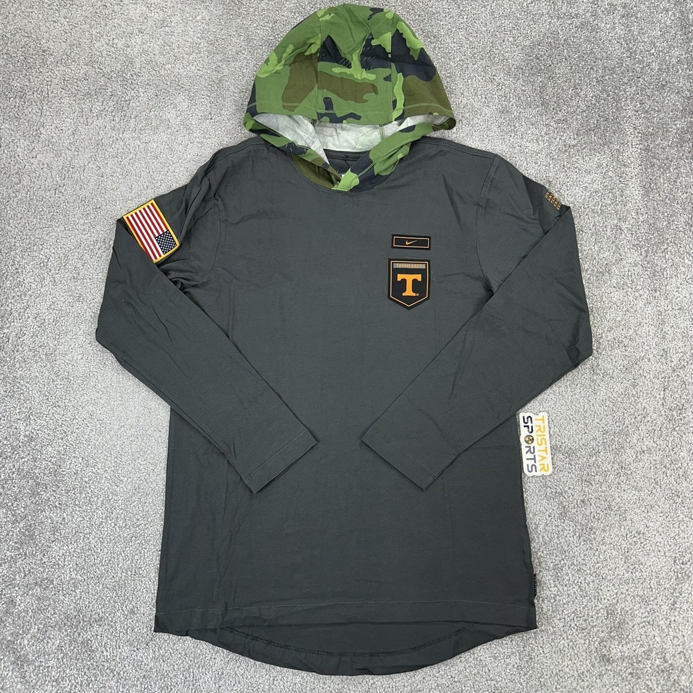 Tennessee Volunteers Shirt Mens Small Gray Nike On Field Military Appreciation